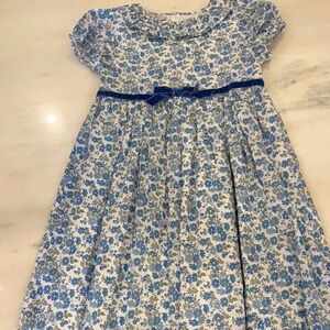 Lily Rose Kids Dress with Blue Floral Pattern